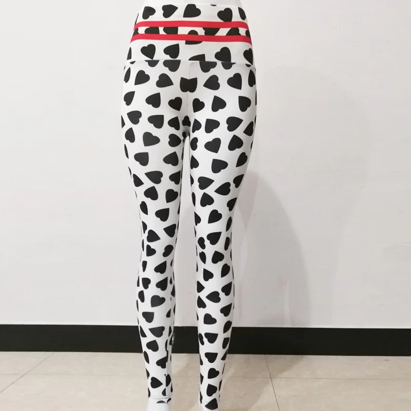

New 2021 Women Leggings Spot Fitness Workout Legging Love Print Hight Waist Elastic Leggins Sexy Female Pants