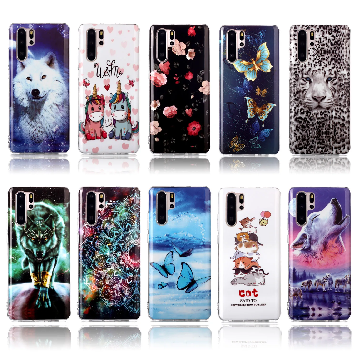 Чехлы для мобильного телефона с единорогом estojo Huawei P30 ajax Lite P20 P40 Pro Fundas Мягкий