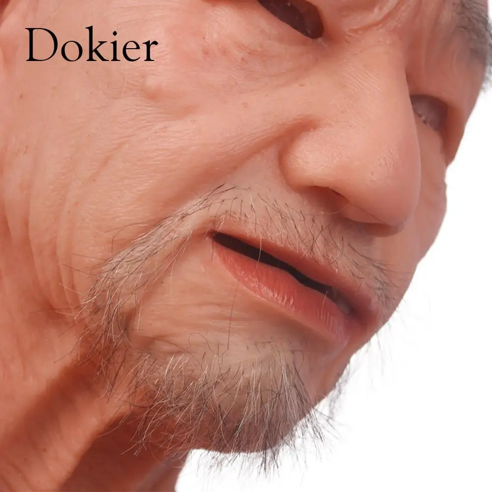 Dokier Силиконовые Реалистичные реквизиты на полное лицо мужские Фетиш настоящая