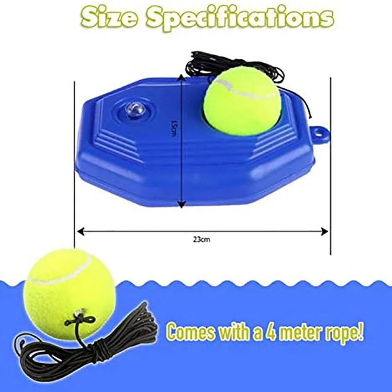 

Tennis Sport Ball Self-Study Device Portable Durable Baseboard Sparring Exercise Ball Rebound Heavy Duty Tennis Training Tool