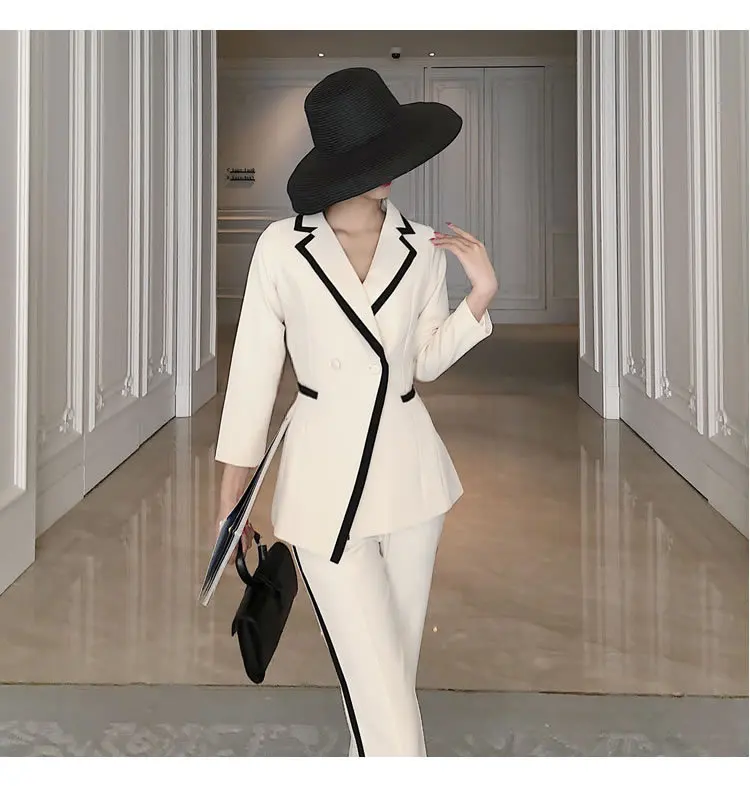 Темпераментный женский костюм 2019 корейская Осенняя тонкая женская куртка с