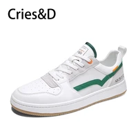 criesd men shoes fashion high quality leathermesh breathable lace up comfortable casual shoes outdoor men sneakers skateboard