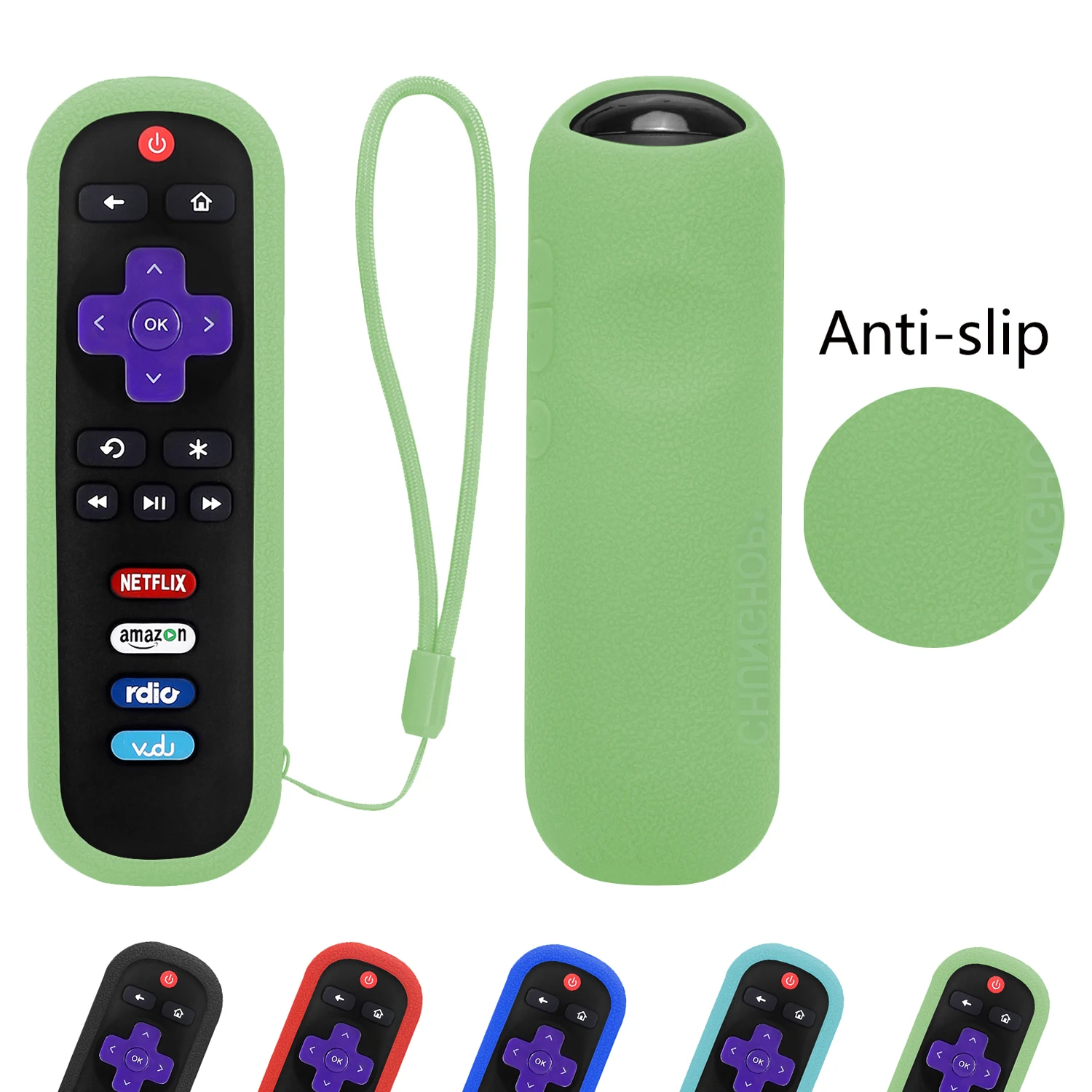 RC280 Remote Case Silicone Shockproof Protective Cover for TCL Roku 3600R Skin-Friendly Anti-Lost with Loop | Электроника