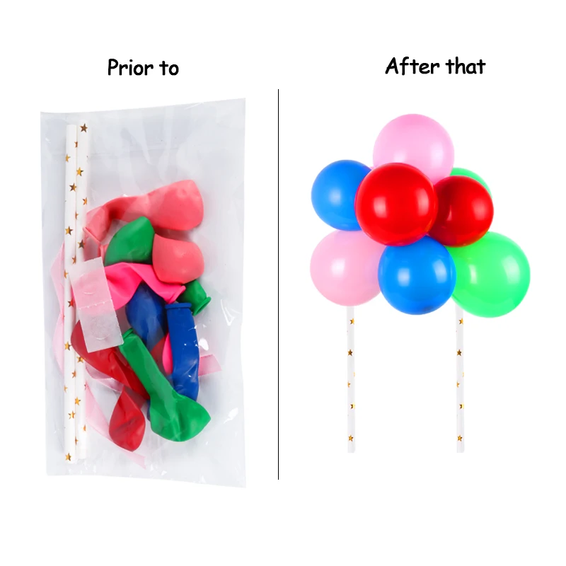 1set caketopper B 10 шт., 5 дюймов, мини-шары, топпер для торта, конфетти, воздушные шары, вечерние украшения на день рождения, Детские золотые балоны, декор для детской вечеринки и свадьбы - Цвет: 1set caketopper B