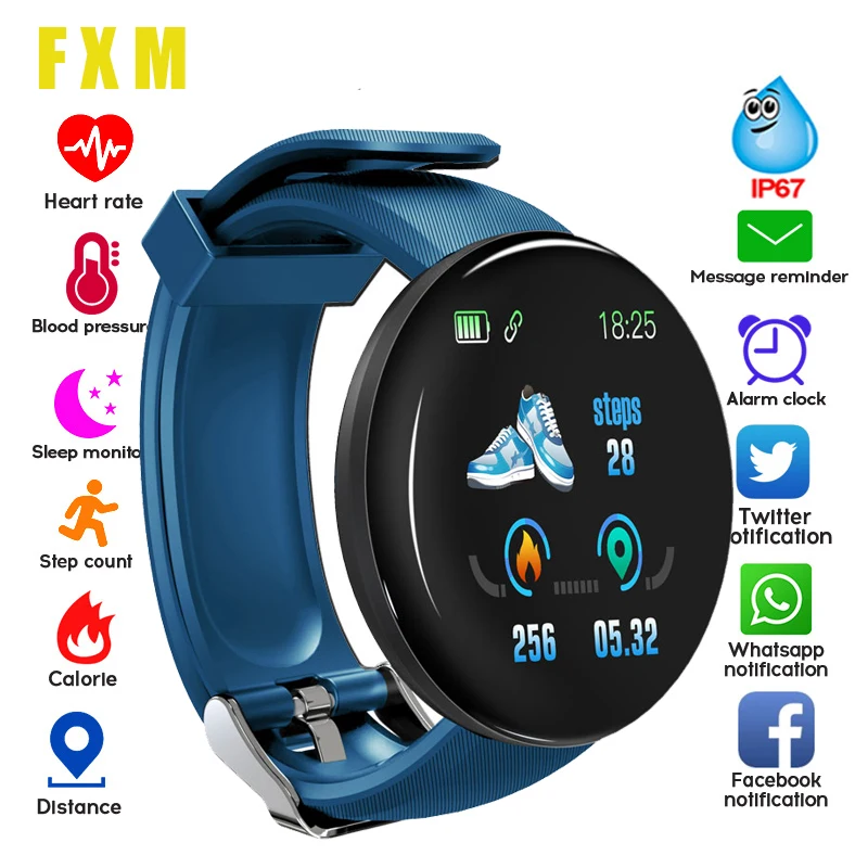 2019 Bluetooth Смарт часы мужские круглые с тонометром женские водонепроницаемый