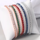 Женский браслет для тенниса, роскошный подарок для друзей, регулируемые браслеты цвета розового золота с квадратным цирконием для девочек, ювелирные изделия DZH007 DZH008