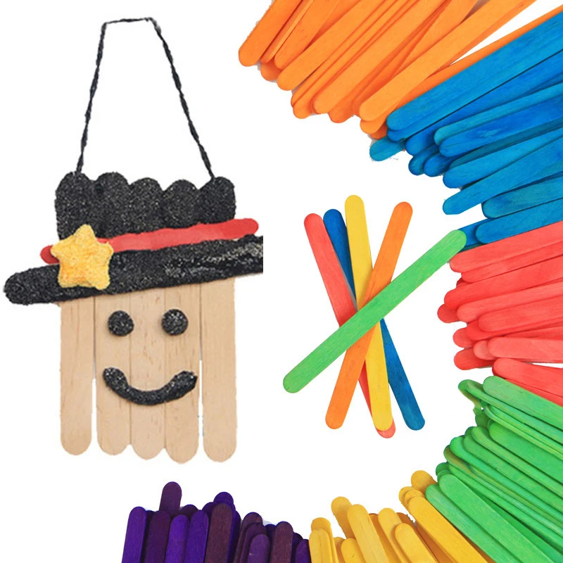 50 шт. держатель для торта с мороженым деревянные палочки красочные детские
