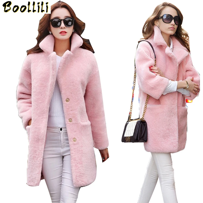Gilet Faux Fur Fur Coat Jacket Women Imitation Mink Fur Plus Size XXXL Pink Fur Coat European Design Thicken Warm Overcoat