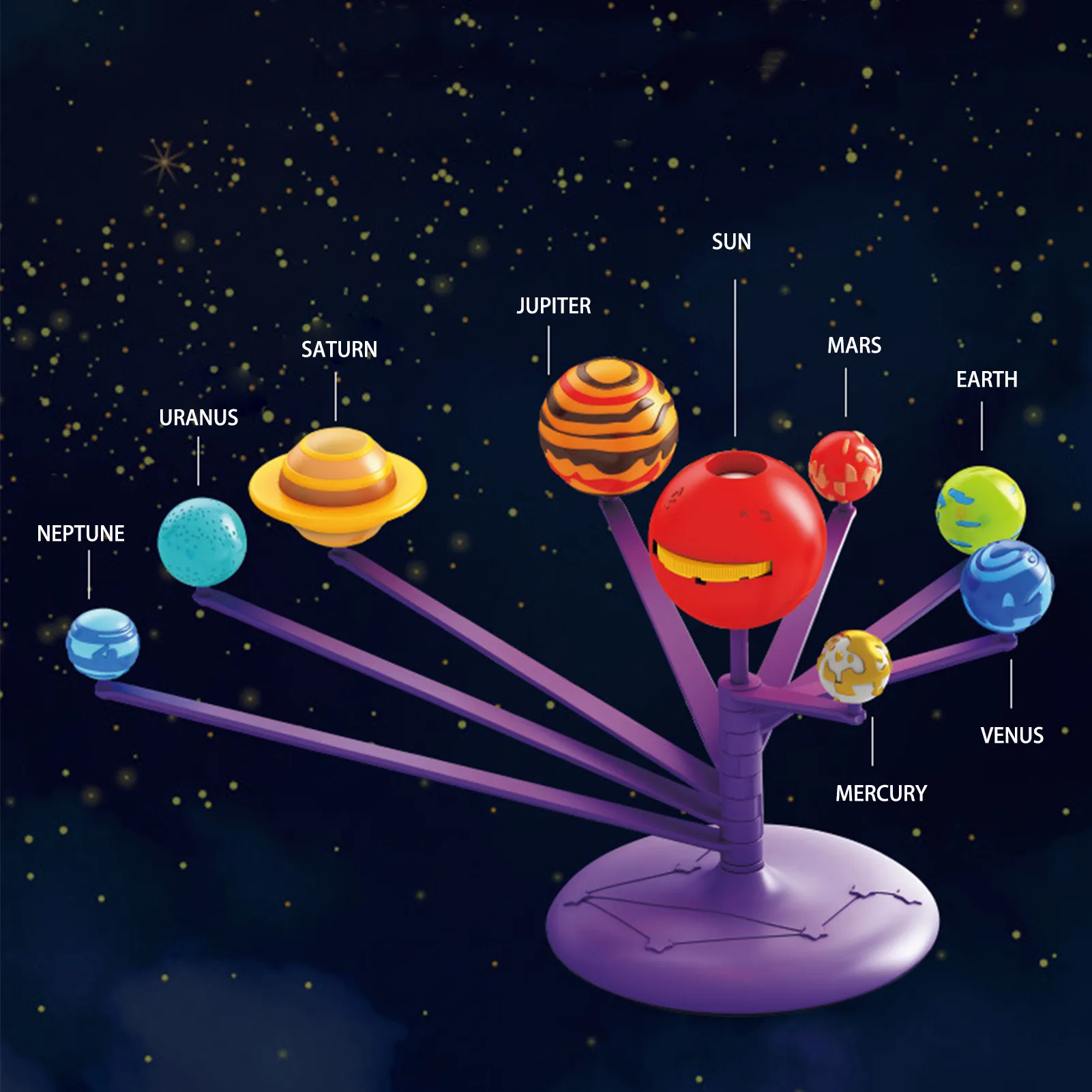 

Solar System Model Kit DIY Painting Planetarium Building Kit Gift For Kids D50