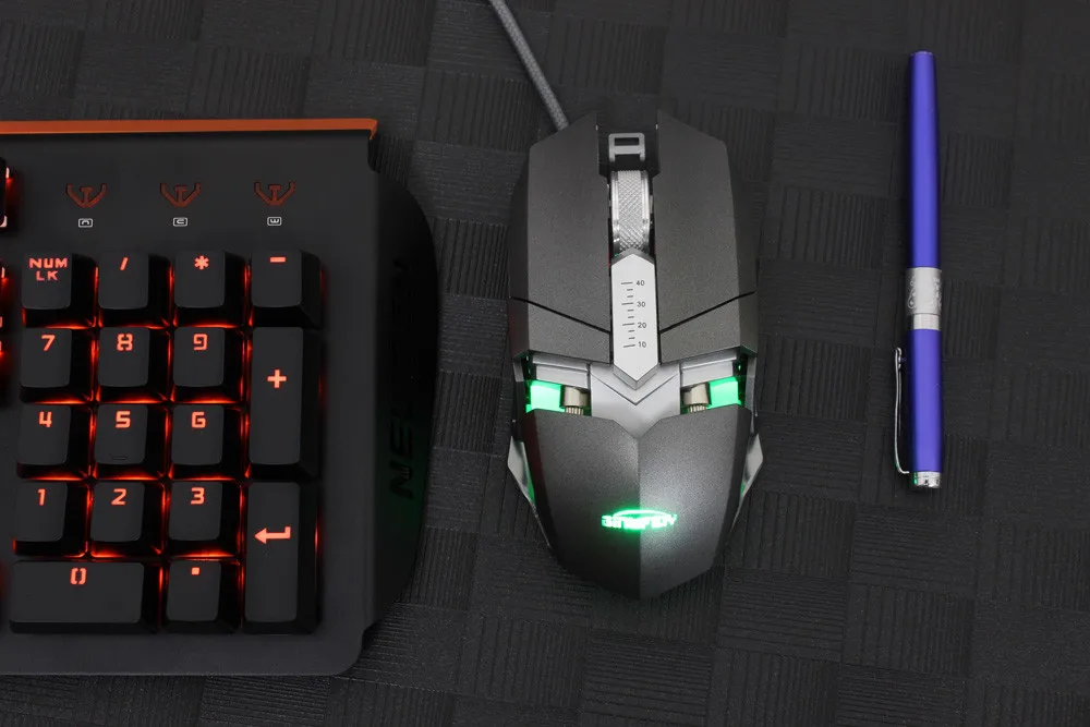 OMESHIN профессиональный Регулируемый 4000 dpi 9 кнопочный 7 цветов светодиодный usb-кабель с подсветкой профессиональная игровая мышь