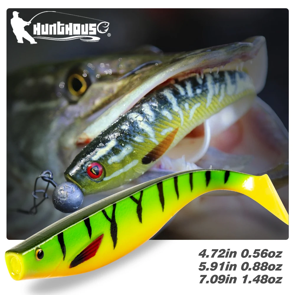 

Hunthouse Fishing Bait Musky Shadteez Soft Lures Shad Freshwater Bass Fishing And Muskies Winter Fishing Japan Pike Lures