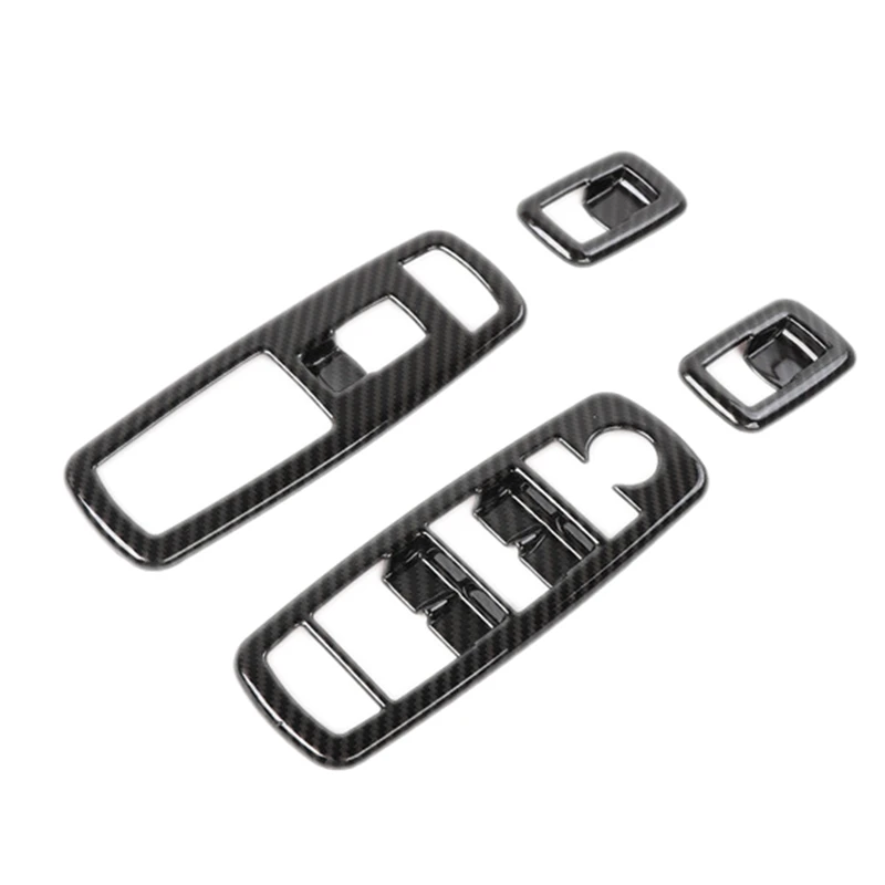 Carbon Fiber Black Window Lift Switch Panel Cover Trims Bezels For Dodge Charger 2011-2019 | Автомобили и мотоциклы