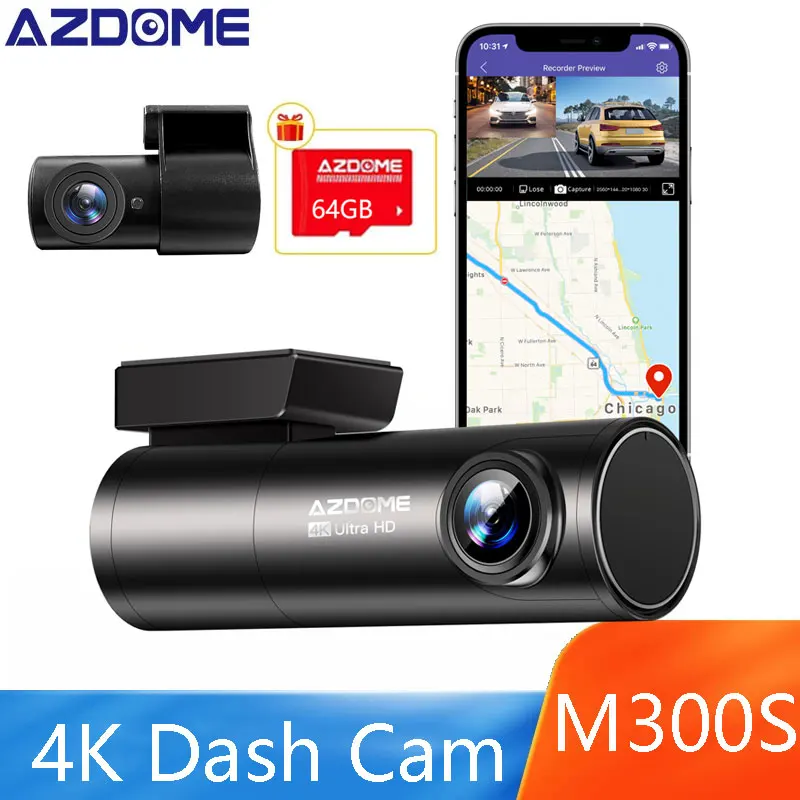 Видеорегистратор AZDOME 4K GPS Wi-Fi 2160P |