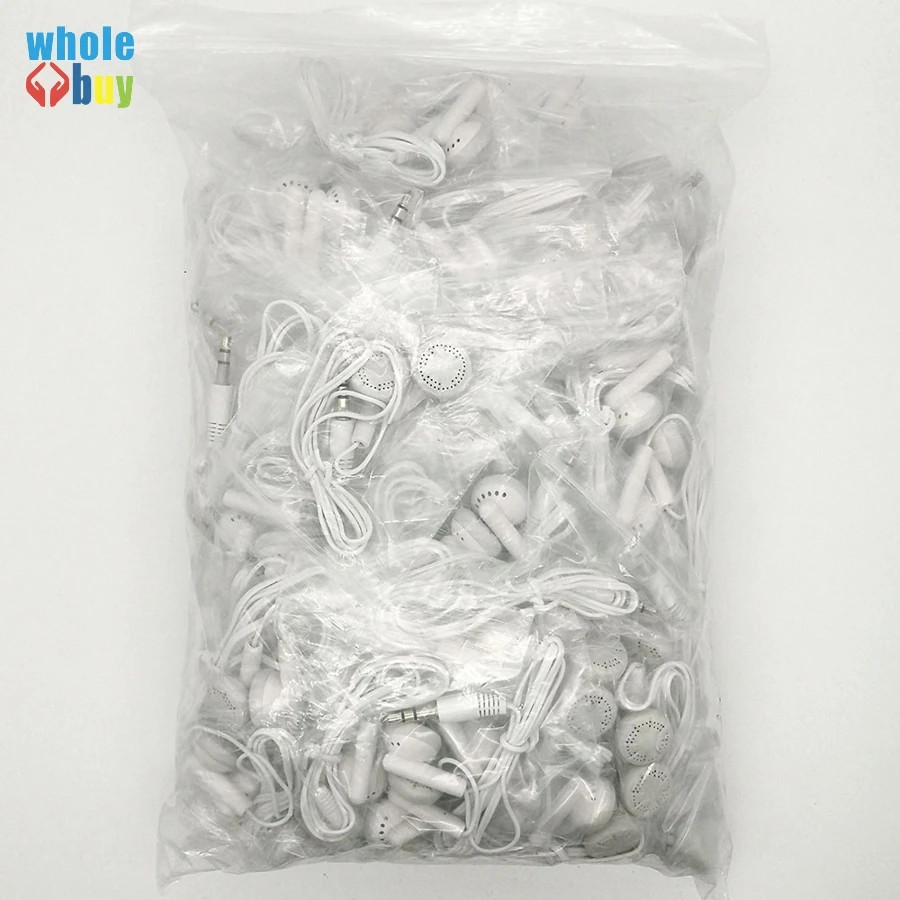 Белые Недорогие Одноразовые наушники экономичные стереонаушники-вкладыши для