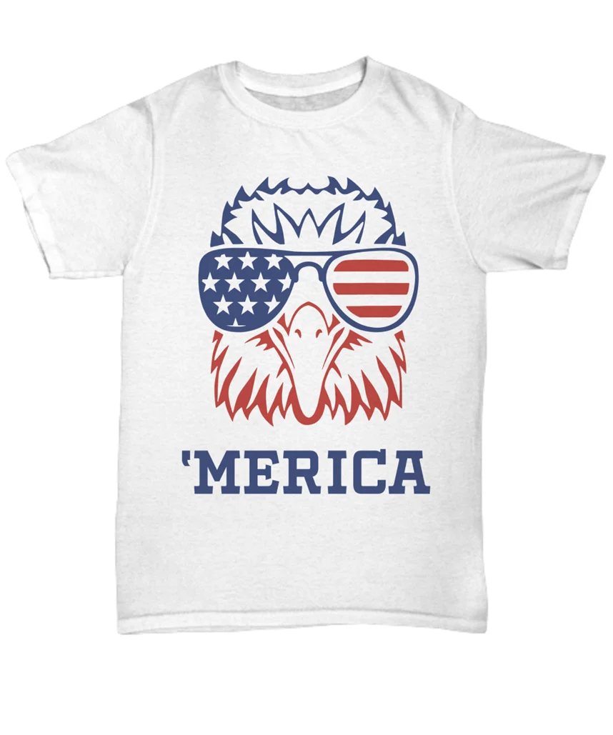 'Merica 4Th July Bald Eagle патриотическая футболка американский флаг США унисекс новые