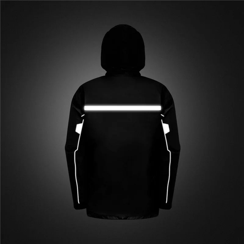 

Motorcycle Riding Raincoat Rain Pants Suit Thicken Black Reflective Double Layer Adult Waterproof Outdoor Raincoat Size M-XXL