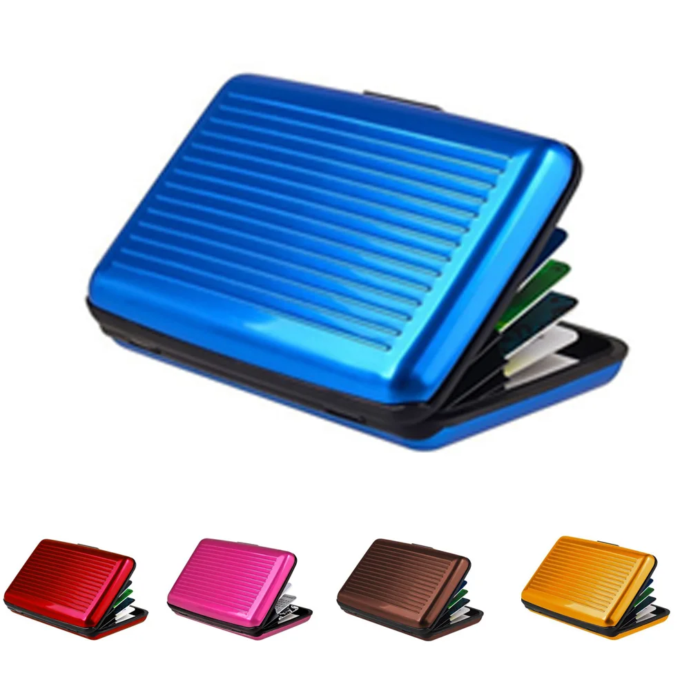 

Waterproof ID Credit Card Wallet Holder money Wallet Purse Case Antimagnetic Aluminum Cards bag Business Credit Card Metal Case