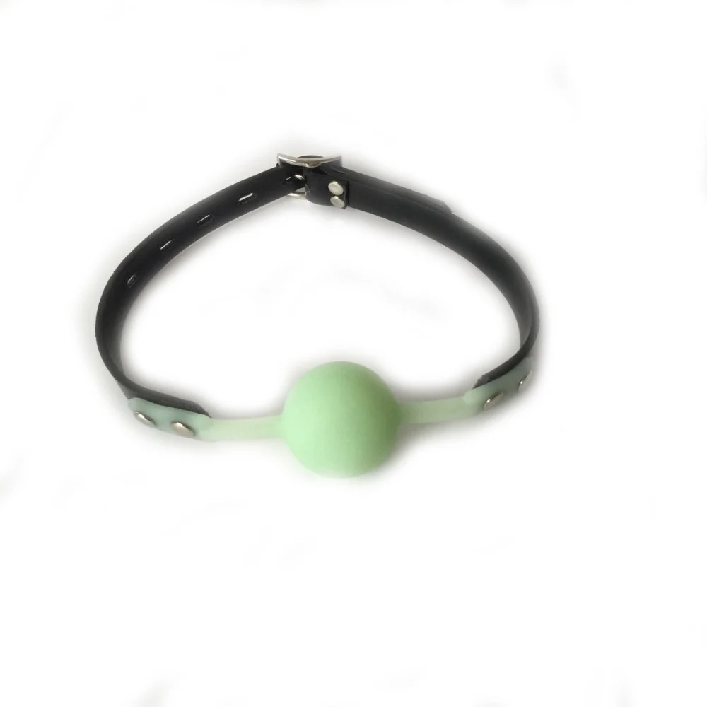 Рот кляп секс игрушка цветные силиконовые шарики рабский с черными ремешки из