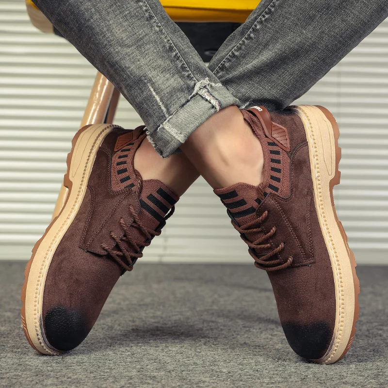 Мужские легкие кроссовки Повседневная Удобная обувь на плоской подошве с