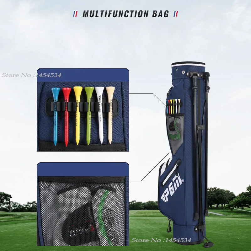 PgmGolf Men Women Sports Bracket Package Waterproof Gun Standard Bag Unisex Large Capacity Can Hold 9 Clubs Ultra Light Portable
