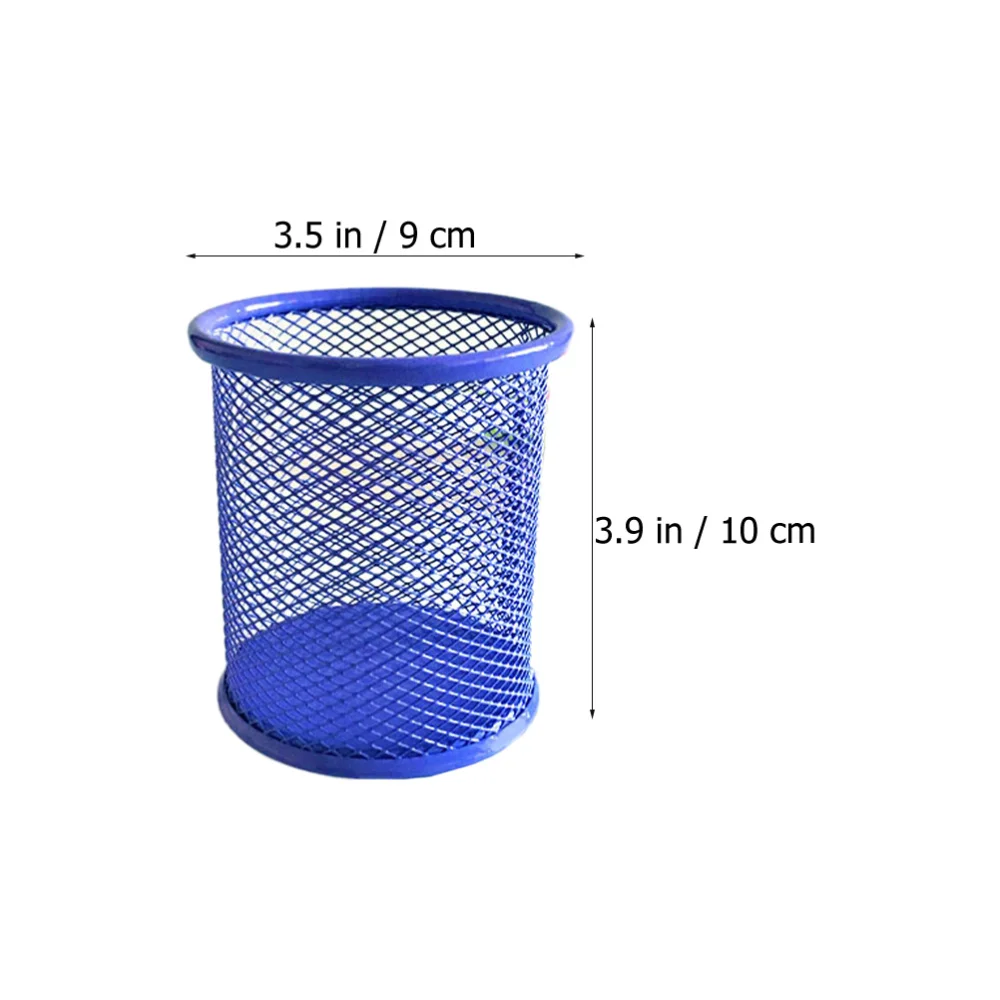 

1 Set 3Pcs Round Metal Pen Containers Pen Holders Stationery (Random Color)