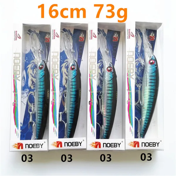 3333 9046-16cm Noeby 4 шт. 12 см/32 г 14 см/52 г 16 см/73 г Длинные литья жесткая приманка для рыбалки воблеры и крутящиеся приманки бас Щука Профессиональный гольян - Цвет: 3333 9046-16cm