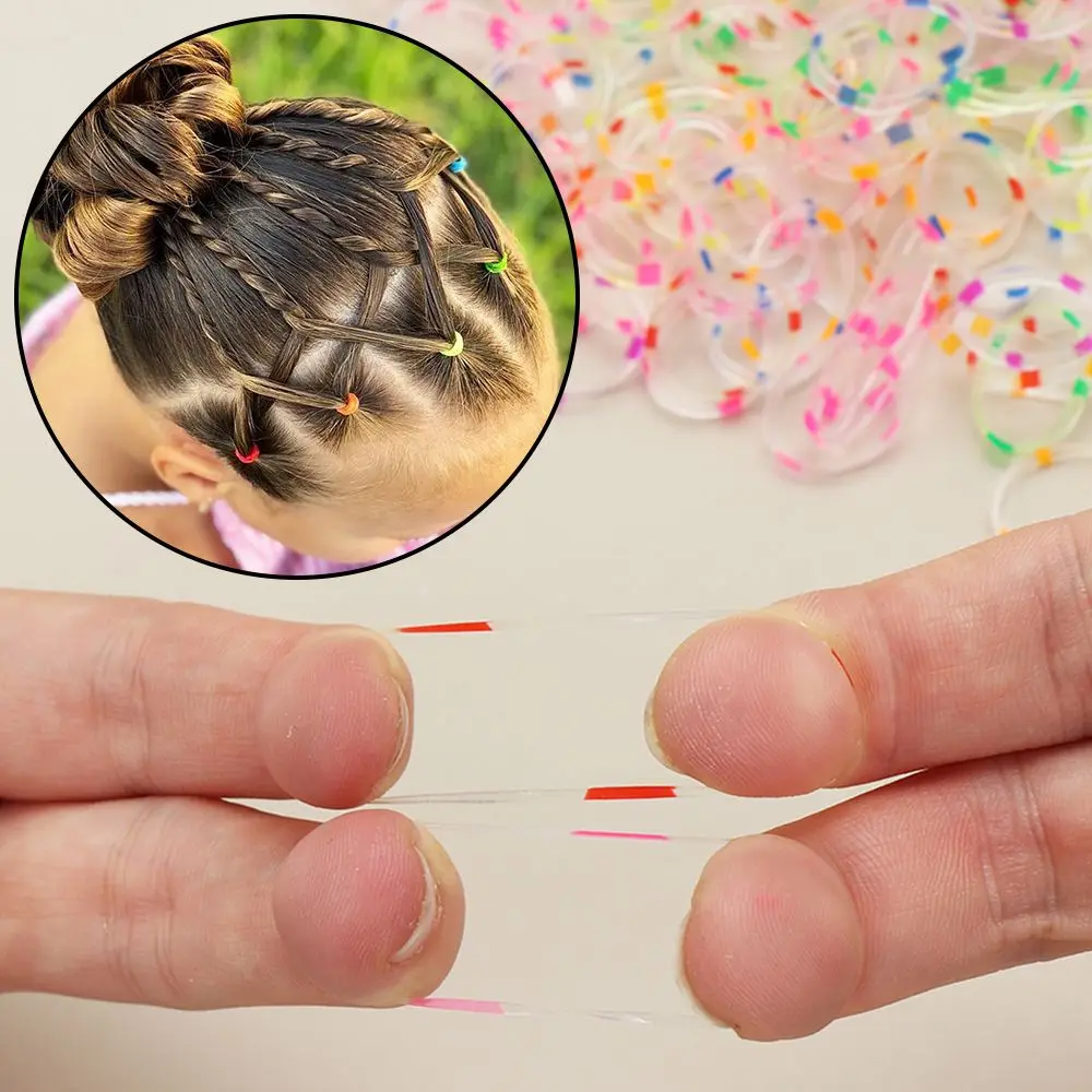 

1000Pcs/Pack Colorful Kids Scrunchie Girls Ponytail Holder Hair Ties Hair Accessories Disposable Hair Bands Rubber Band