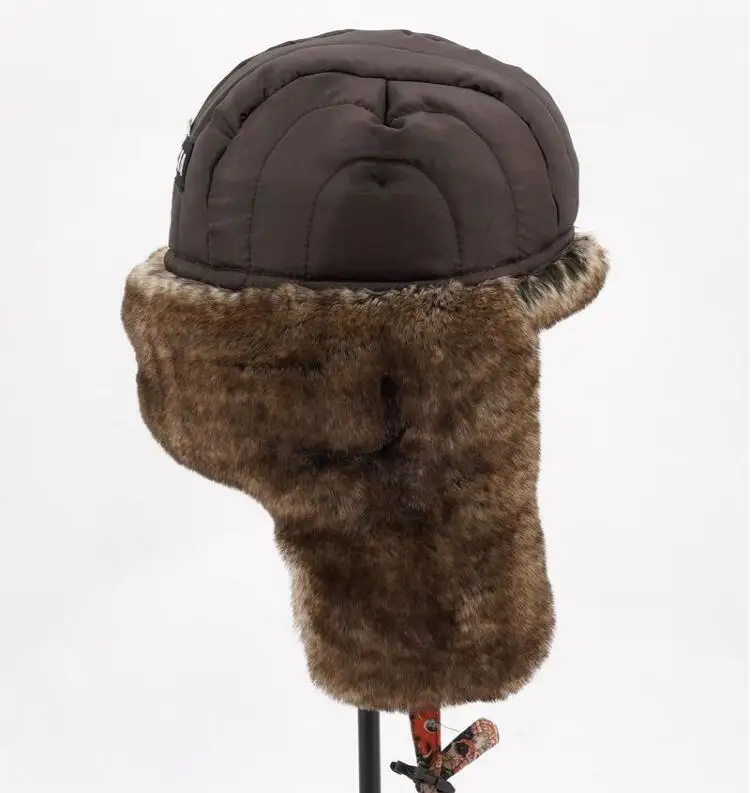 

Super warm!Autumn winter men women Korean style trend lei feng cap winter skiing cap ear flight winter print cotton hat TB3731