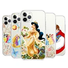 Прозрачный чехол для телефона с изображением Принцессы Диснея для Apple iPhone 13 12 11 Pro Max mini XS Max XR X 8 7 6 Plus