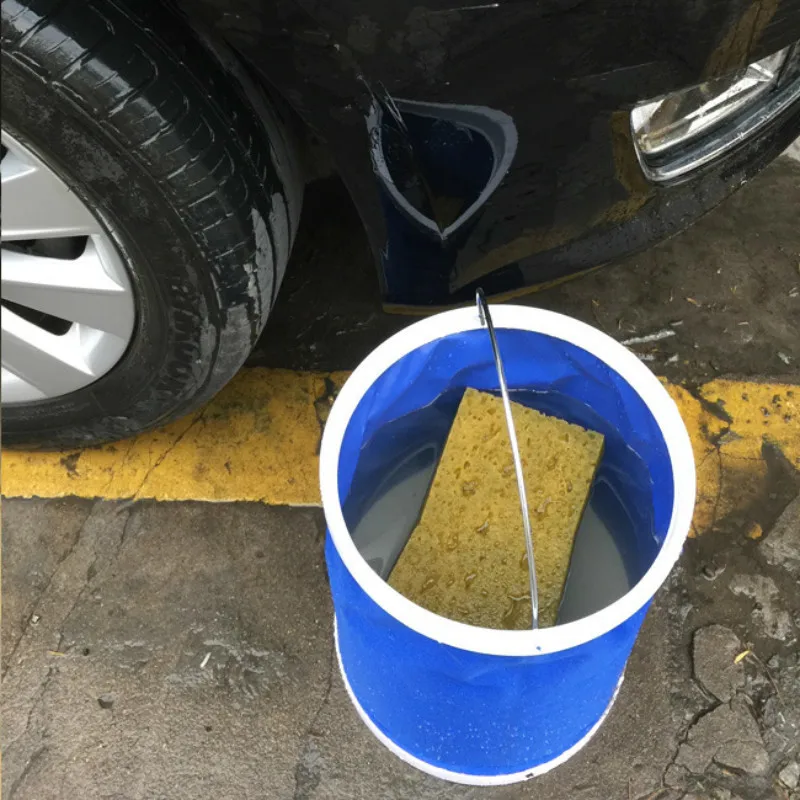 9L/13L Multifunctional outdoor folding bucket paint bucket portable camping hiking fishing bucket bucket tool car wash WF6141406