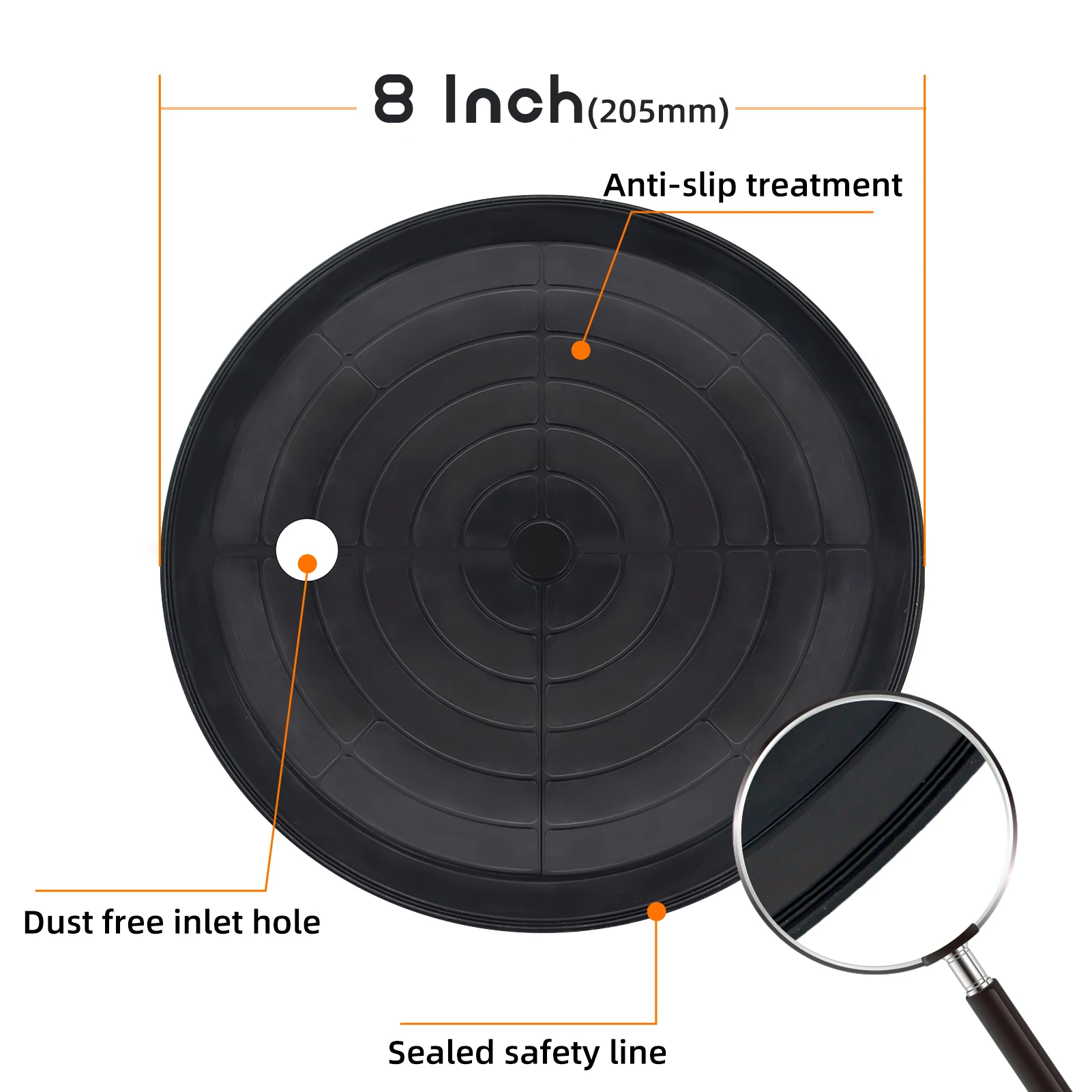 

8" Metal Handle Vacuum Suction Cup Heavy Duty Lifter For Granite Marble Glass 204mm Lifting Tool With Carring Case