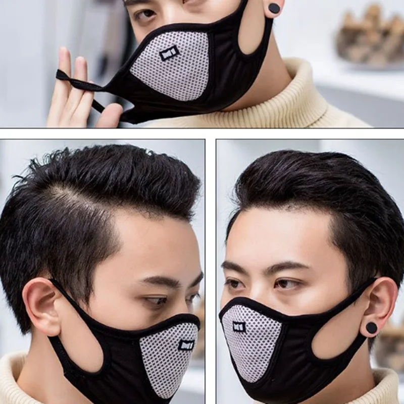 Пылезащитная маска с черным фильтром для занятий спортом на открытом воздухе