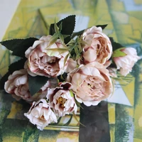 1pcslot peony silk artificial flower bouquet for bride decoration wedding home home decor flowers k8v3