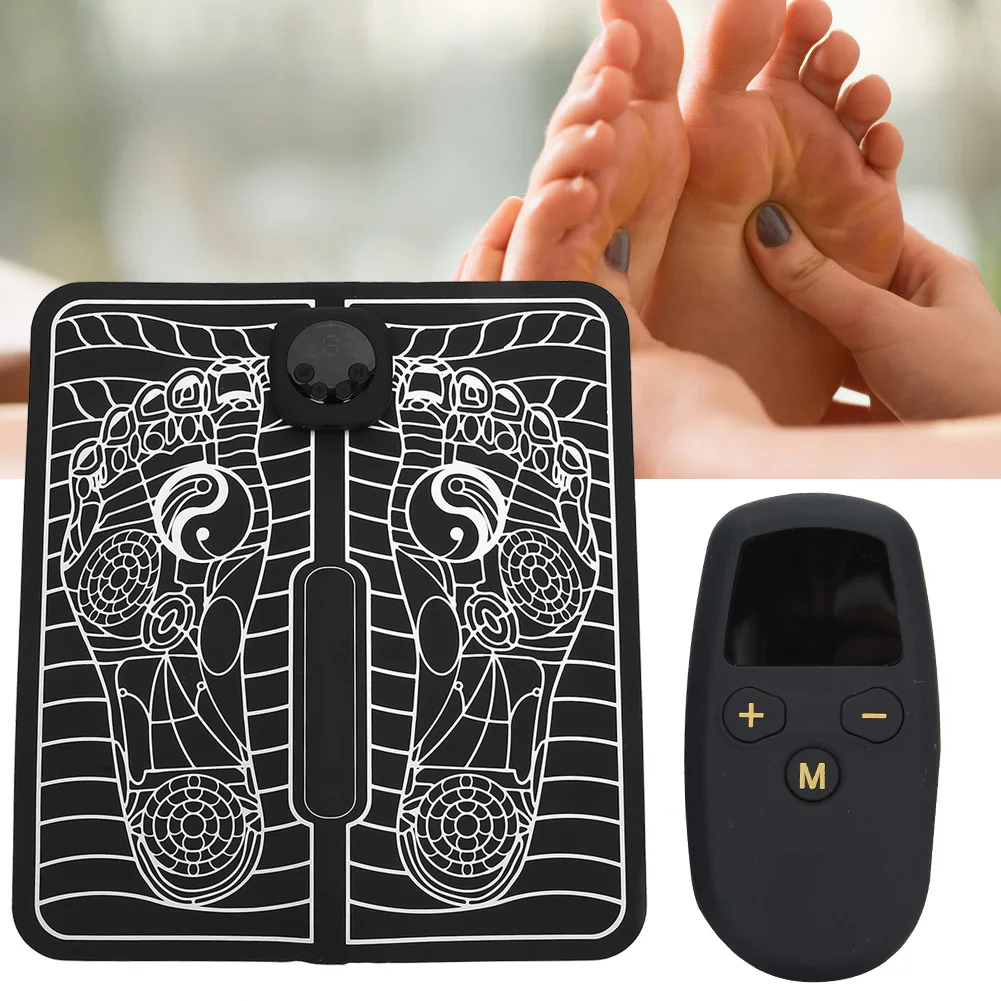 

Electric Intelligent EMS Pulse Foot Massage Pad Muscle Pain Fatigue Relief Physiotherapy Foot Massager Improve Blood Circulation