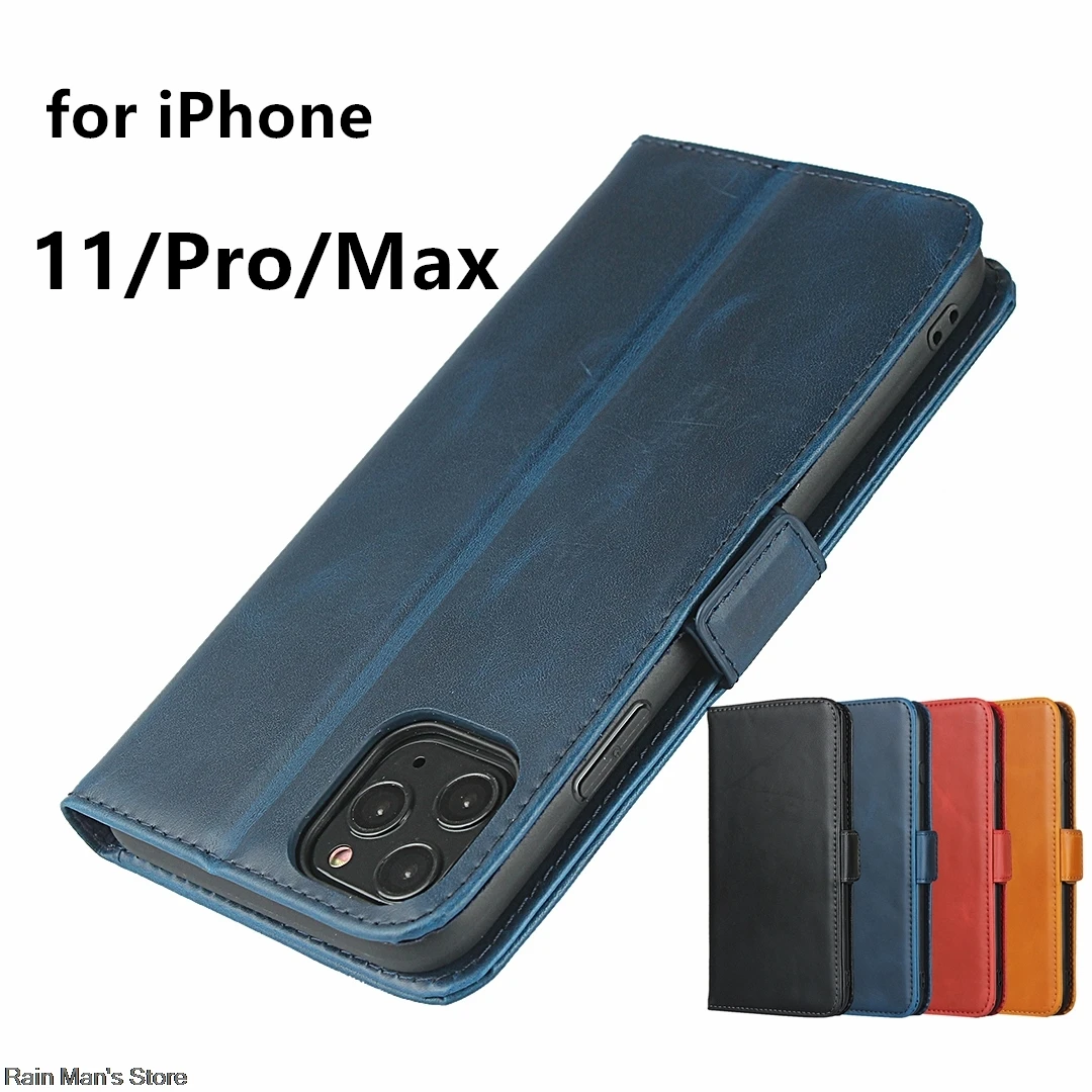 

Кожаный чехол для Apple iPhone 11 Pro Max 11Pro, кобура с магнитной застежкой, флип-чехол в стиле ретро, деловой Чехол-бумажник
