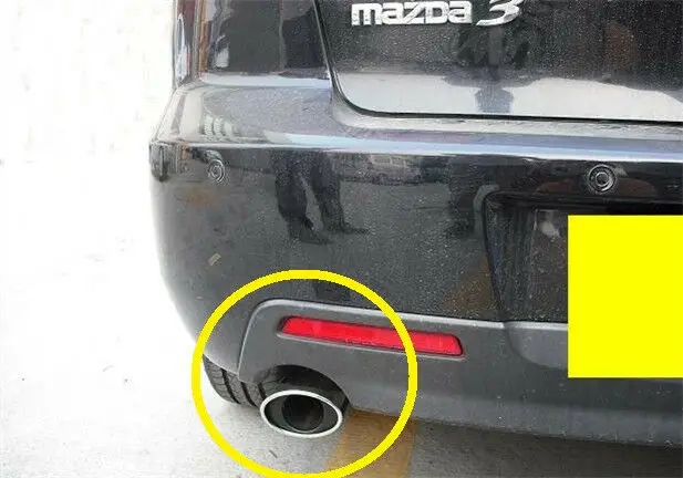 

304 S.Steel EXHAUST MUFFLER CHROME TIP PIPE For Mazda3 2004 - 2013