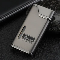 visible gas lighter metal turbo lighters smoking accessories butane torch lighter cigar cigarettes lighter gadgets for men