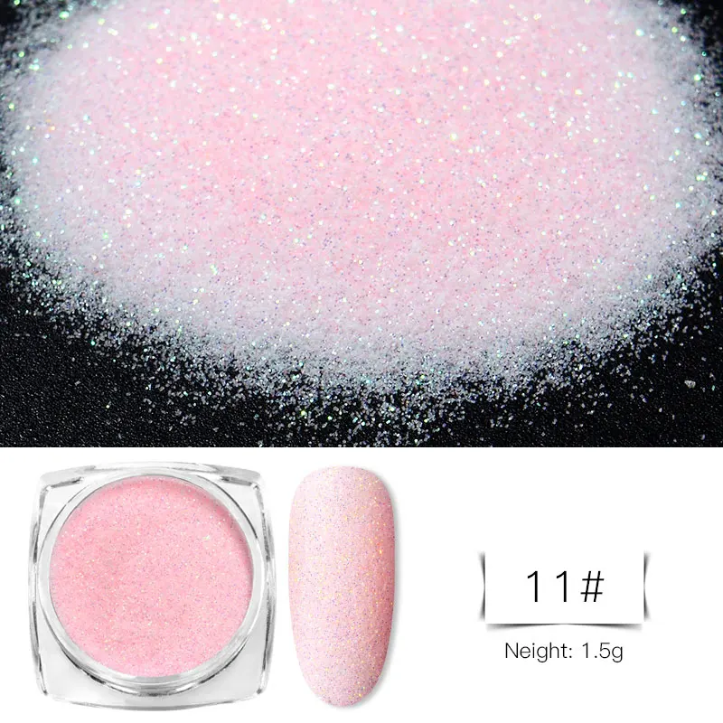 0.2g Ice Transparent Mirror Nail Glitter Powder Mirror Glitter UV Gel Pigment Magic Chrome Dust 6 Colors Nail Art Decorations - Цвет: W4828