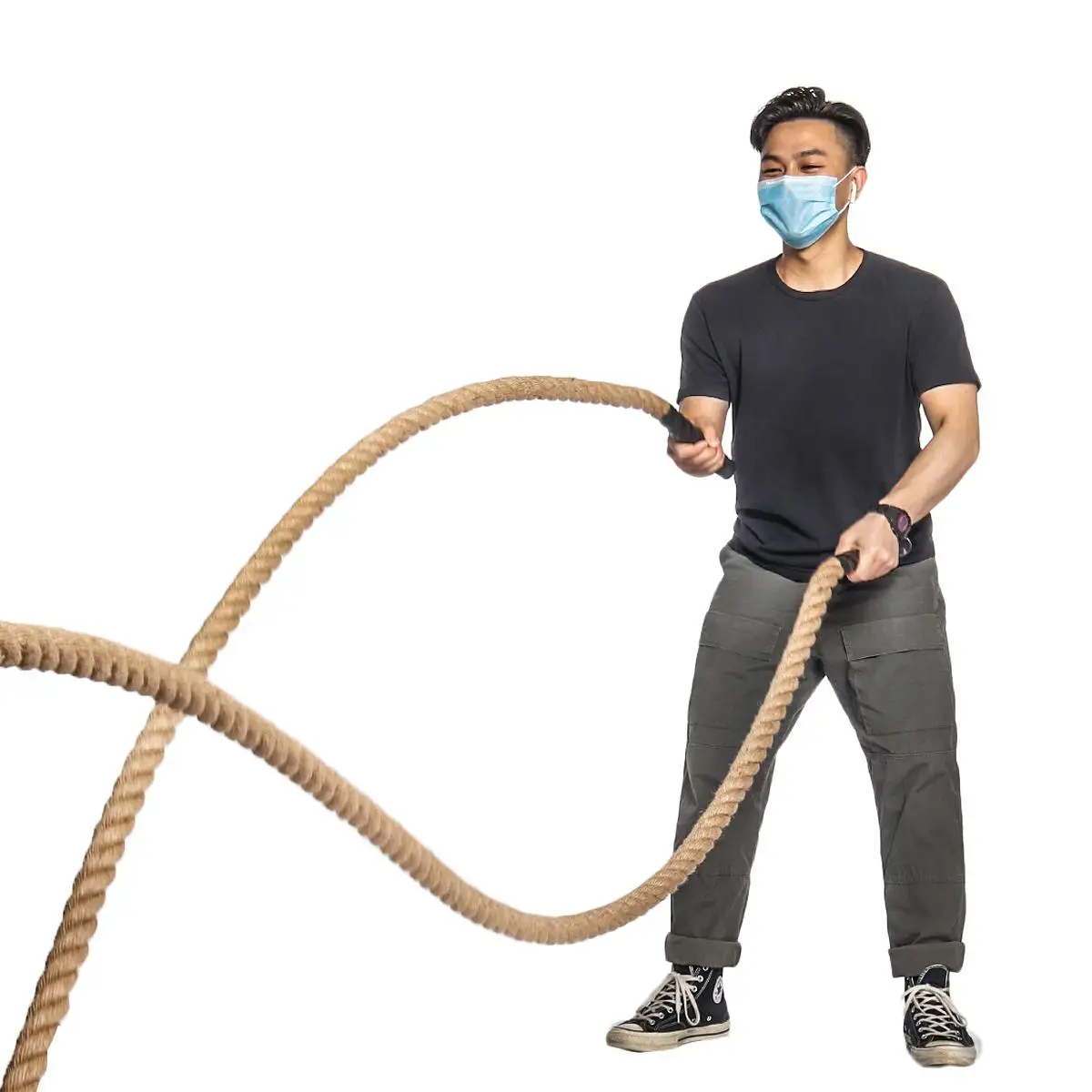 

Heavy Jump Rope Skipping Rope Workout Battle Ropes for Men Women Total Body Workouts Power Training Improve Strength Building