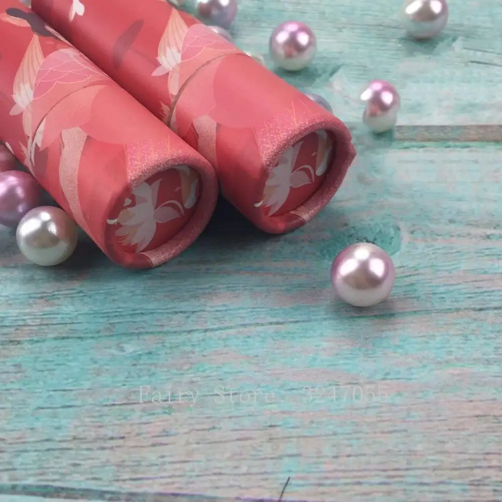 

5/10/30/50pcs Red China Style Lucky Girl Round Paper 12.1mm Empty Lipstick Tube Lip Balm Container Lipstick Shell Packaging
