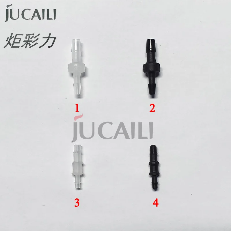 Jucaili 20pcs/lot printer Eco solvent/UV ink hose connector for Epson Konica Seiko printhead ink tube pipe transfer connector