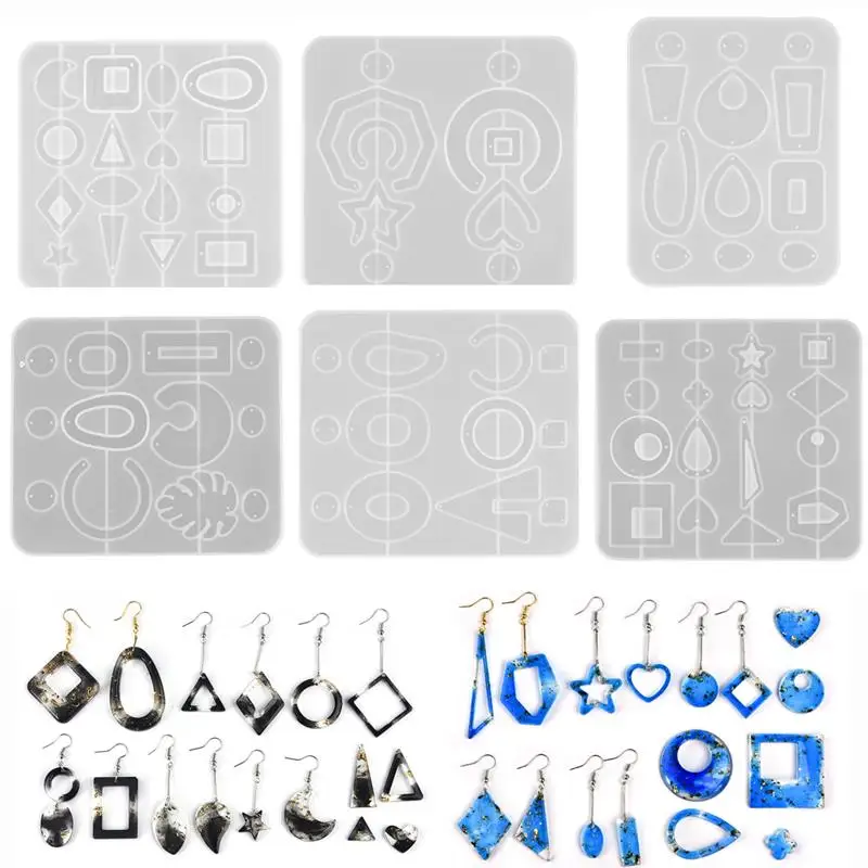 Силиконовая форма сделай сам для сережек подвесок ручной работы висячих