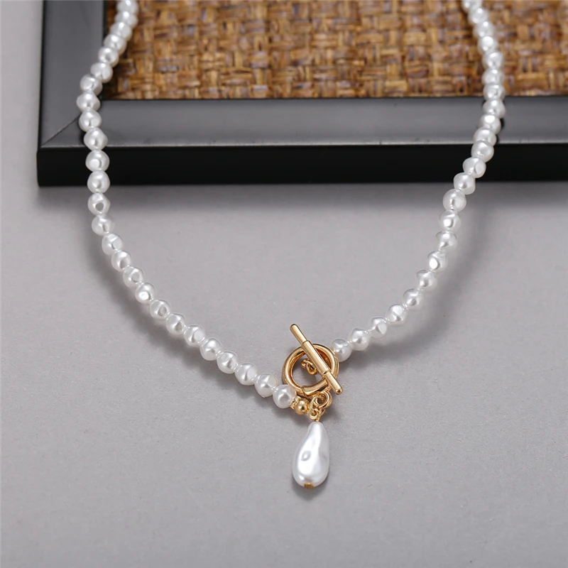 Женское винтажное ожерелье 17KM из жемчуга многослойная цепочка с узлом ракушек