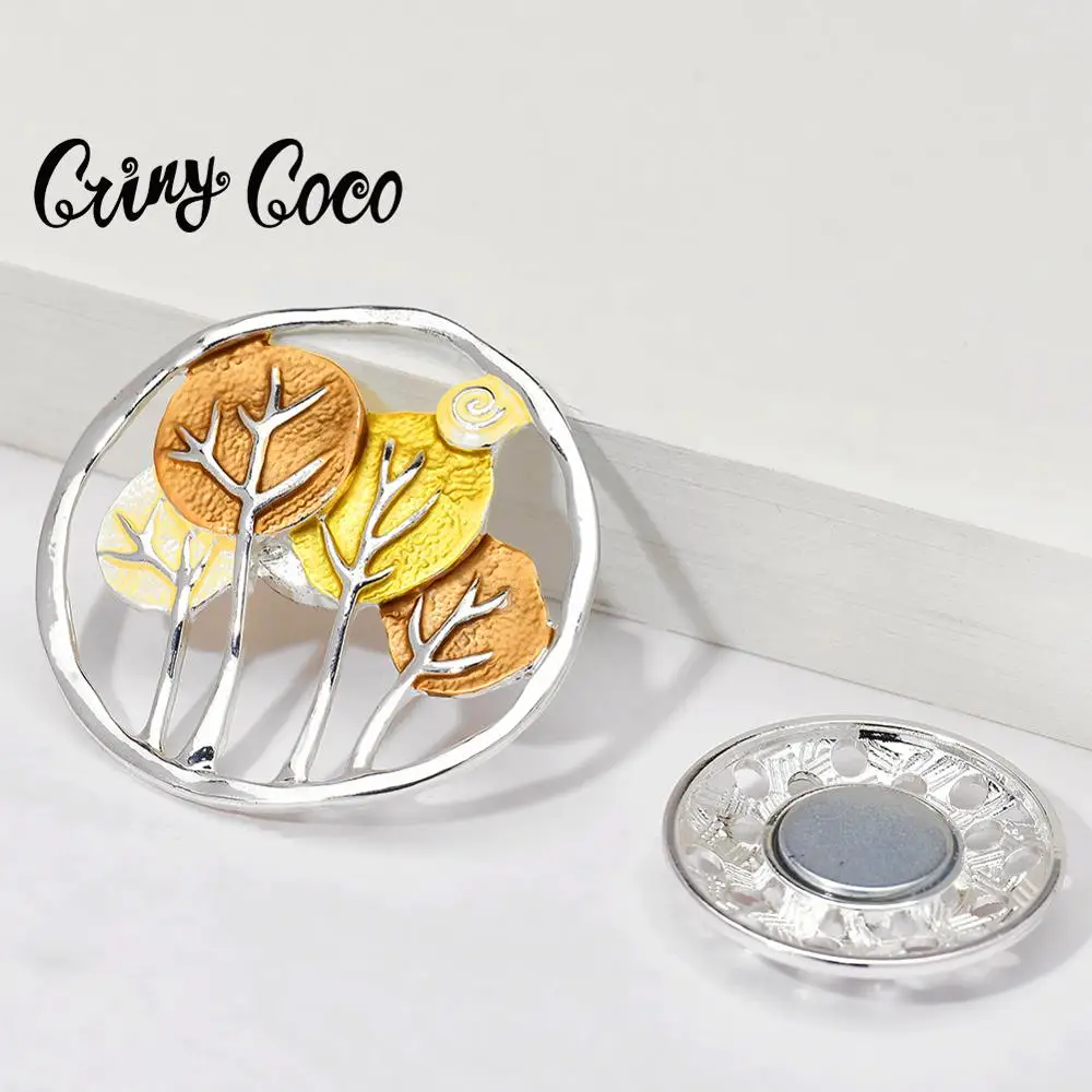 Женская Брошь в виде дерева жизни Cring Coco брошь из металлического сплава с эмалью