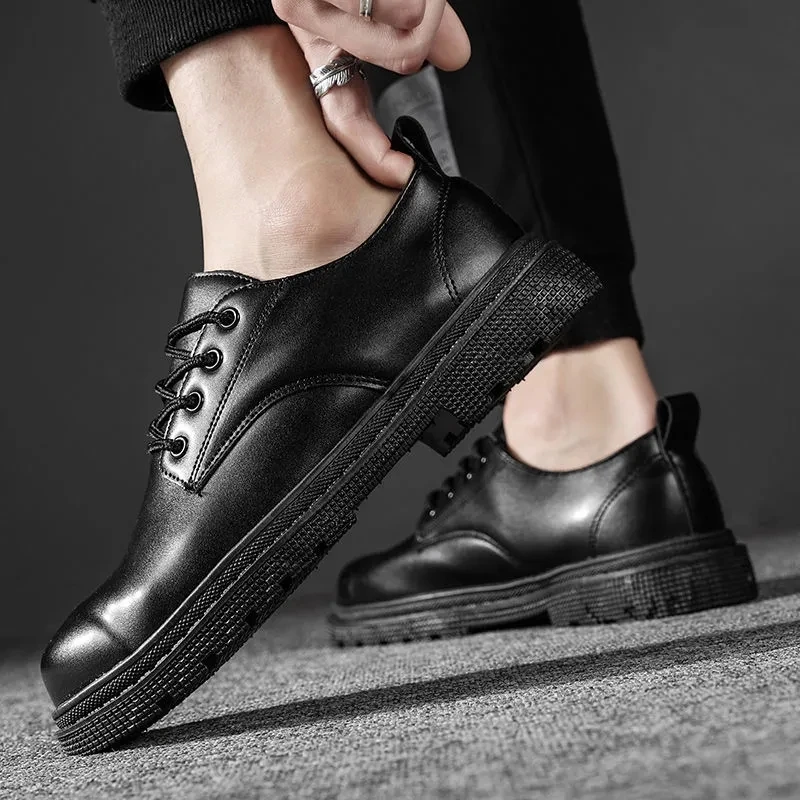 Короткие мужские ботинки повседневные белые Черные ботильоны мотоциклетные