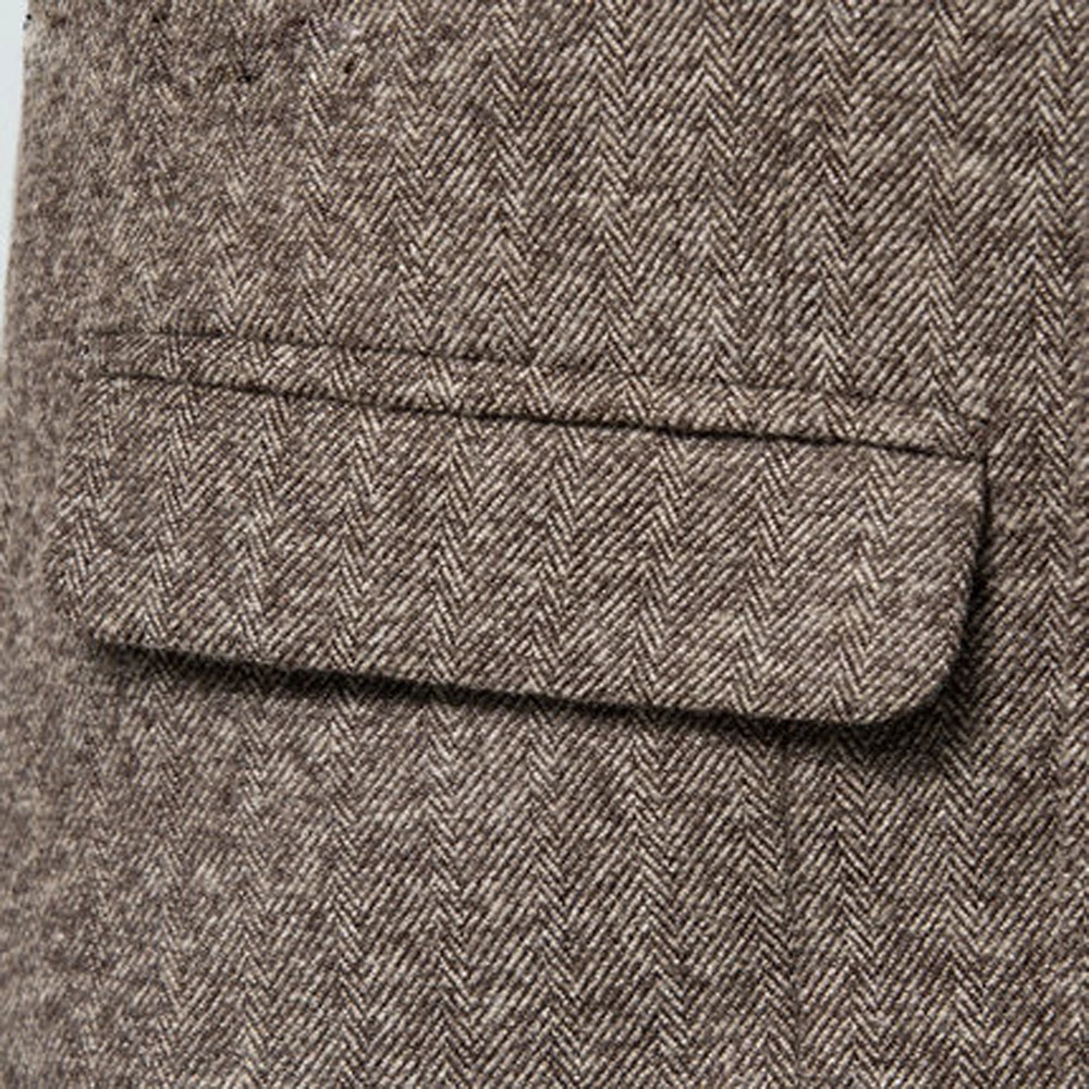 Мужской двубортный жилет весенний мужской костюм Осенний деловой цвета хаки