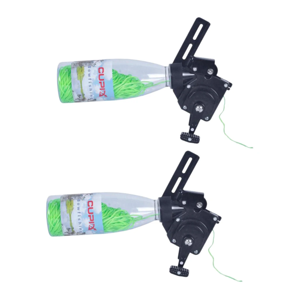 

2 Pack Retriever Pro Bow Fishing Reel, Replacement Bowfishing Reels with Clear Plastic Bottle and 44 Yard Fiber Glass Line