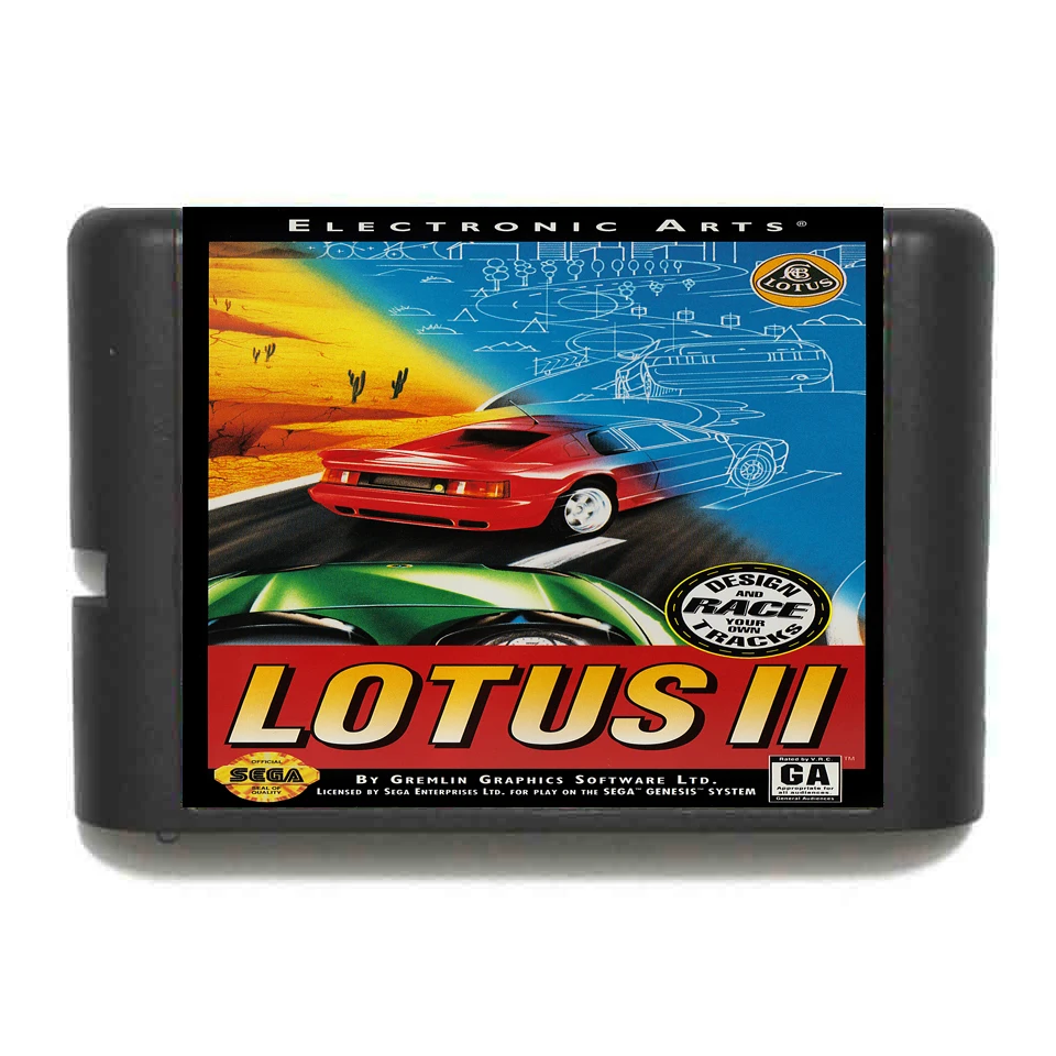 

16-битная игровая карта Lotus II MD для Sega Mega Drive для Genesis