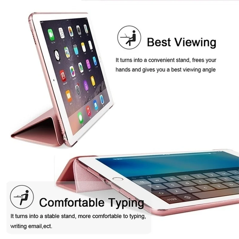 Роскошный модный противоударный чехол-подставка из искусственной кожи для Apple Ipad