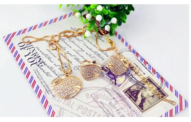 RNAFASHION ювелирные изделия в форме сердца ожерелья и подвески серьги-гвоздики